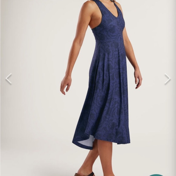 Krimson Klover Piper Dress XL Blue Patterned NWT long midi peonie dusk pockets - Picture 14 of 16